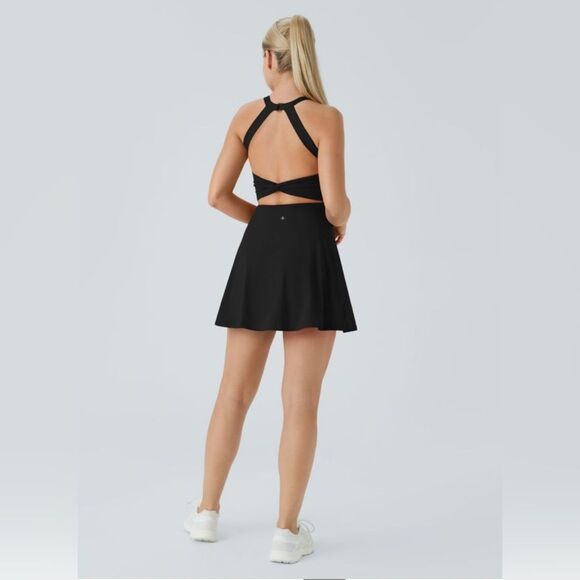 Halara Backless Twisted Active Dress black size MEDIUM - Picture 1 of 5